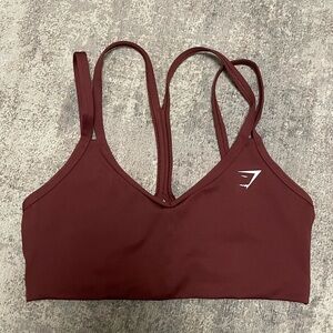 Gymshark Women's Burgundy Sports Bra